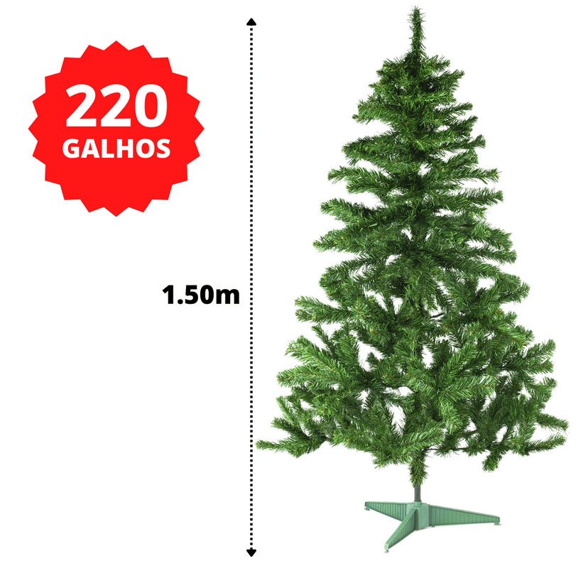 Árvore de Natal 150 Cm com 220 Galhos Fixo Pinheiro Canadense | Item de  Decoração Jw Decorações Natal Nunca Usado 77332231 | enjoei