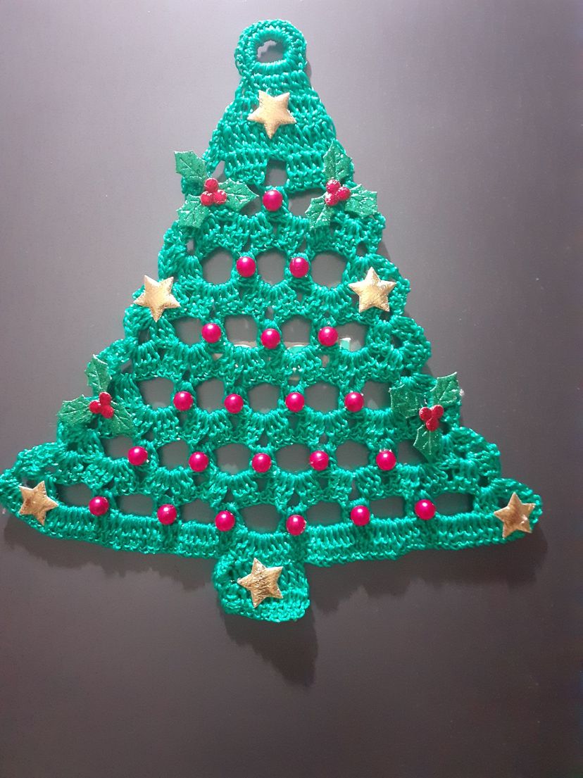 Árvore de Natal em Crochê | Item de Decoração Artesanal Nunca Usado  77398418 | enjoei