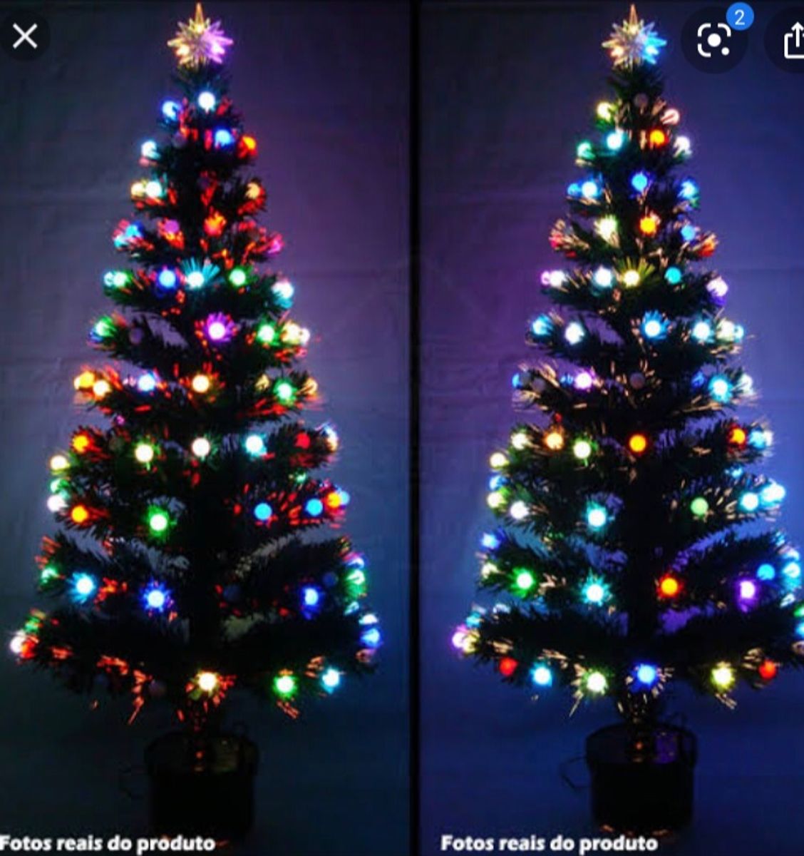Árvore de Natal Led com Fibra Ótica | Item de Decoração Semaan Nunca Usado  48238386 | enjoei