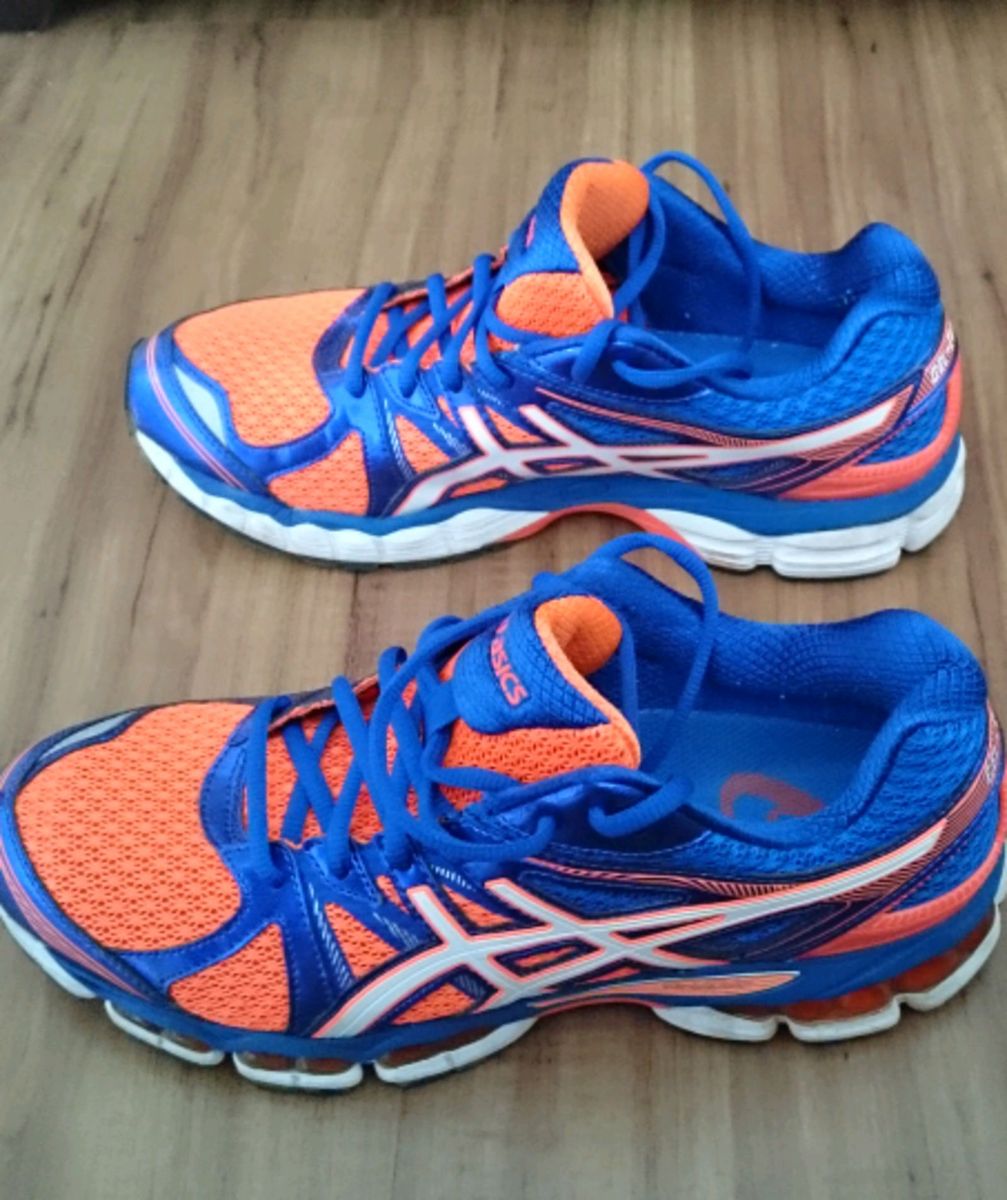 tenis colorido masculino asics