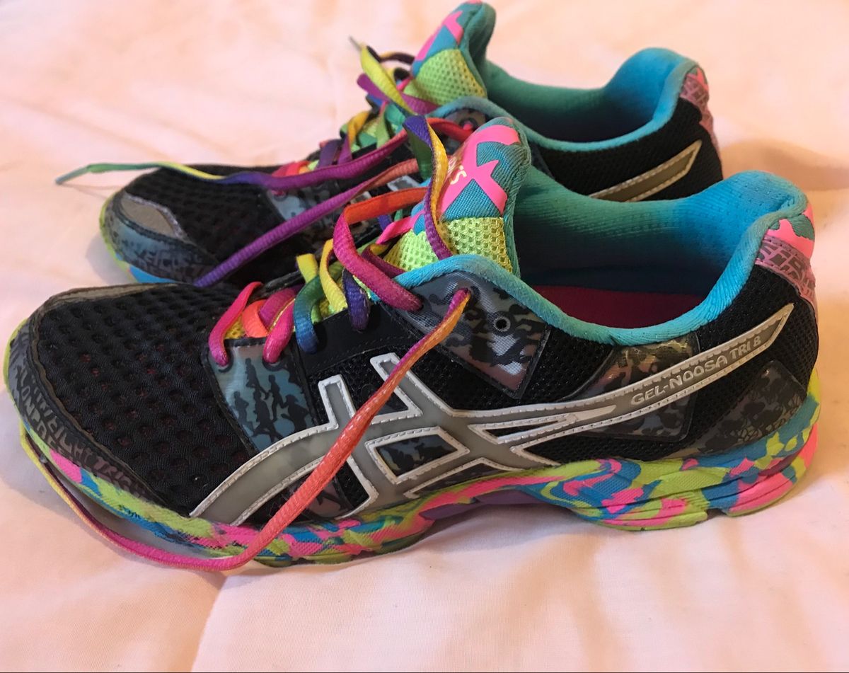 tenis asics feminino colorido