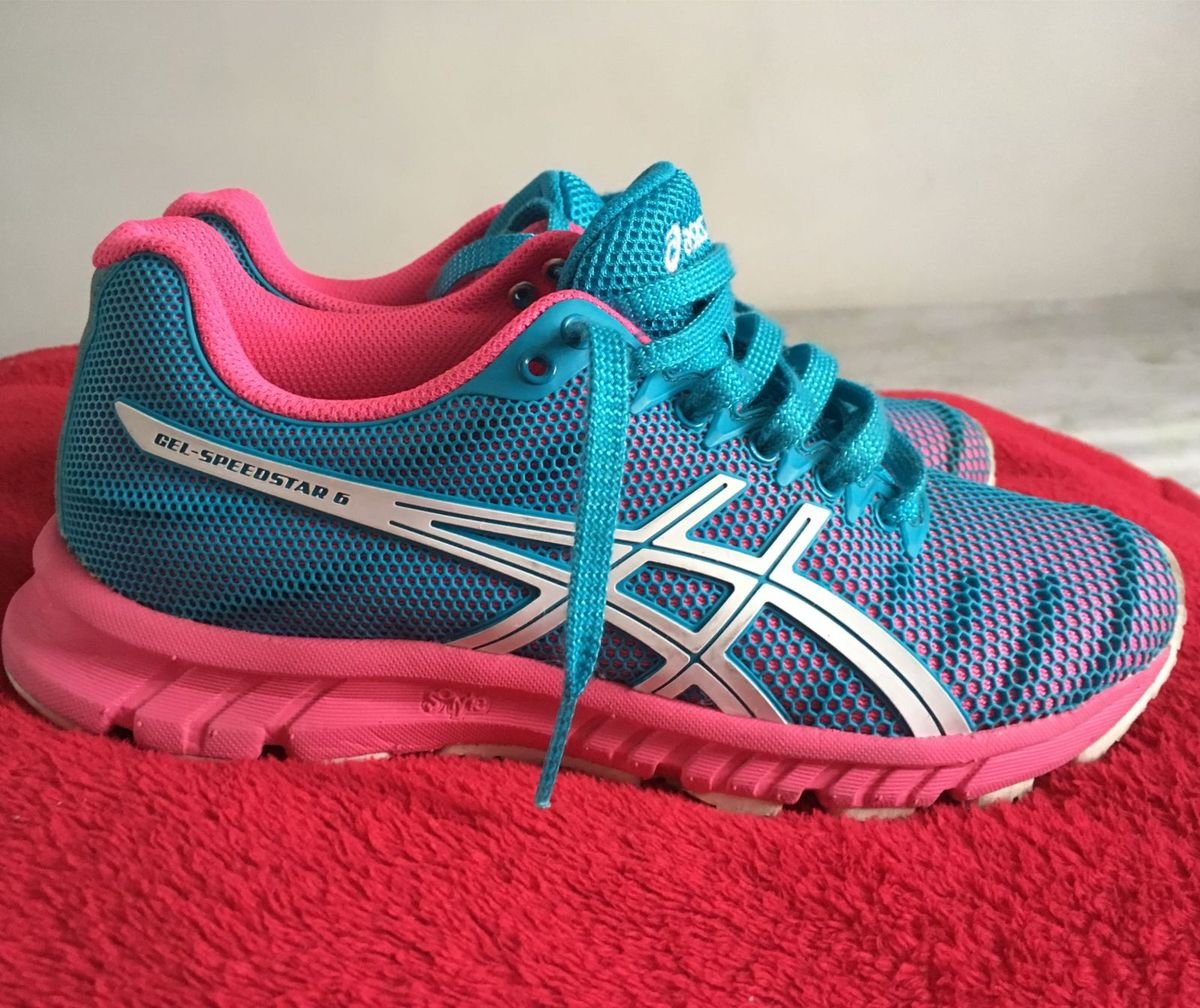 asics azul e rosa feminino