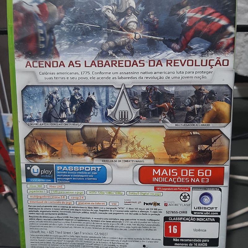 Assassin's Creed iii - Jogo xbox 360 Midia Fisica em Promoção na Americanas