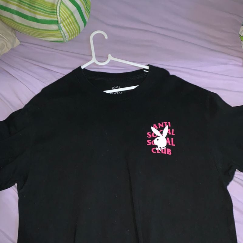 Assc X Playboy | Camiseta Masculina Anti Social Social Club Usado