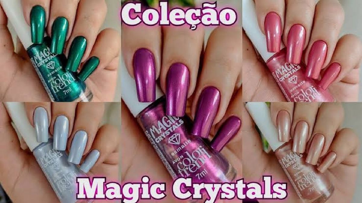 Avon Color Trend Kit 5 Esmalte Crystals | Produto p/ Unhas Avon Nunca ...
