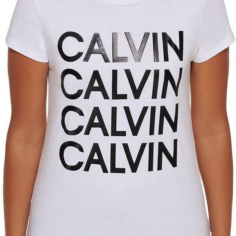 Baby Look Banco Calvin Klein - Gg, Camiseta Feminina Calvin Klein Nunca  Usado 79516112