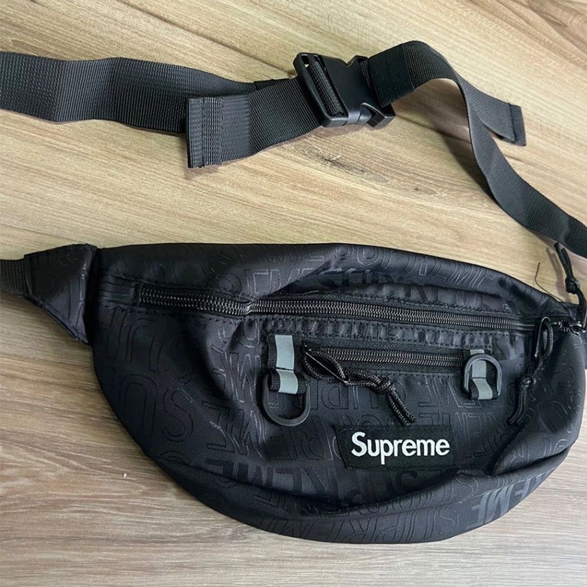 Bag Pochete Supreme Preto Waist Bag (ss19) | Bolsa Masculina