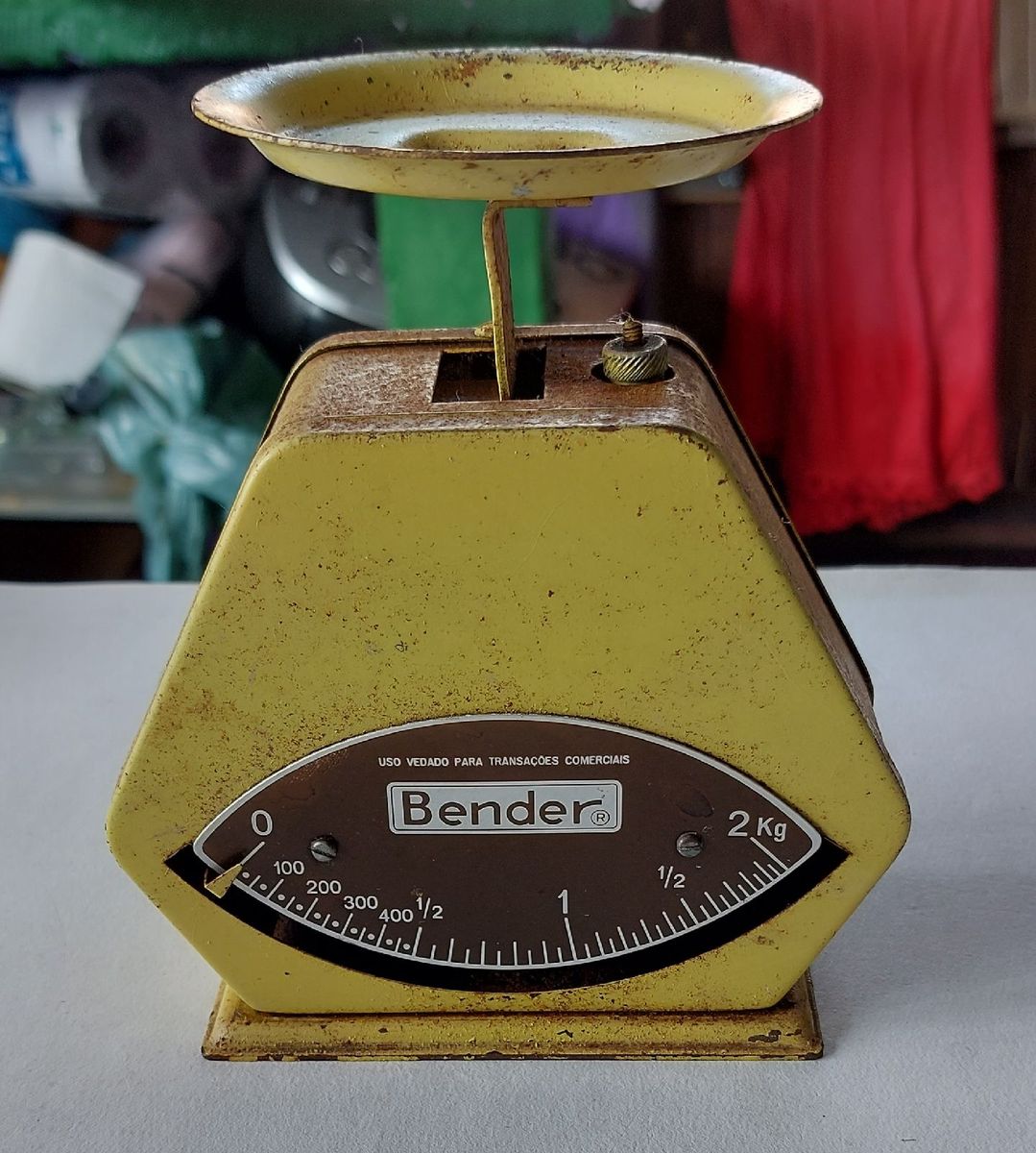 Balança Antiga de Ferro Bender | Produto Vintage e Retro Bender Usado ...