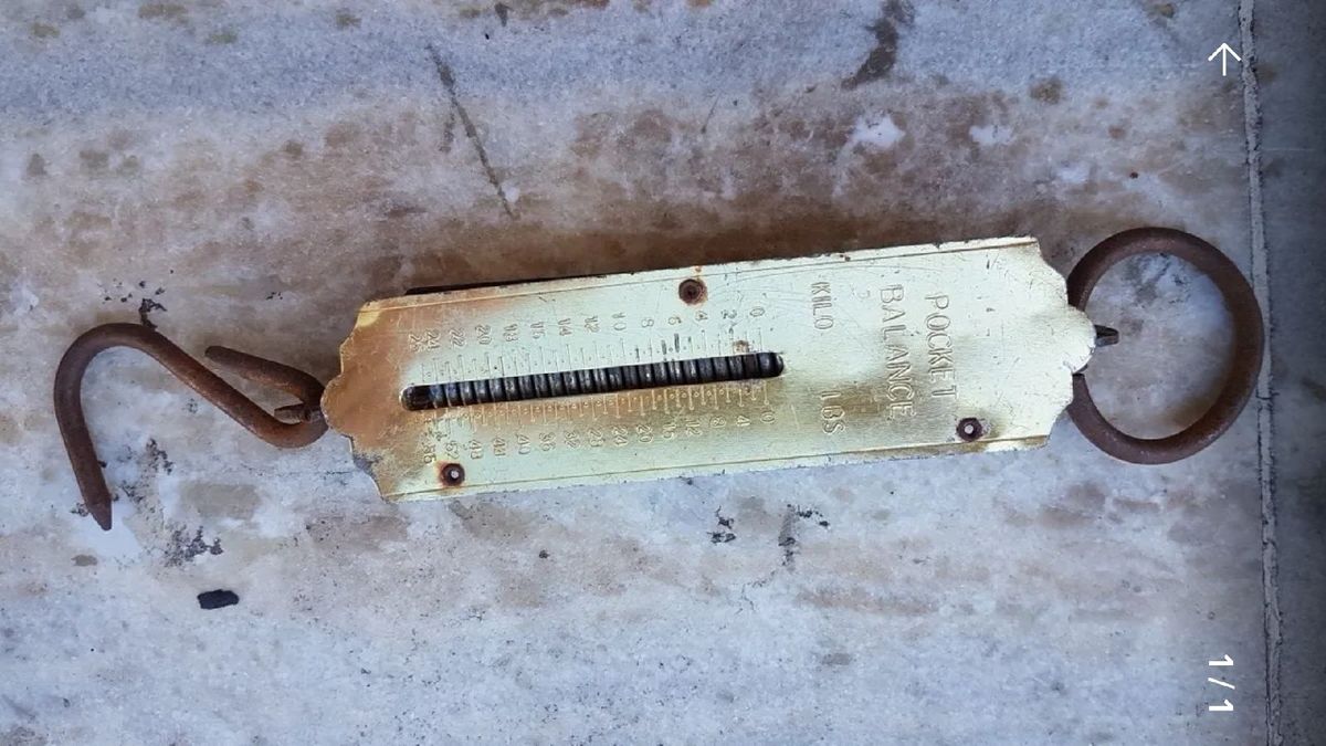 Balança Antiga | Produto Vintage e Retro Antiga Balança Manual De Metal ...