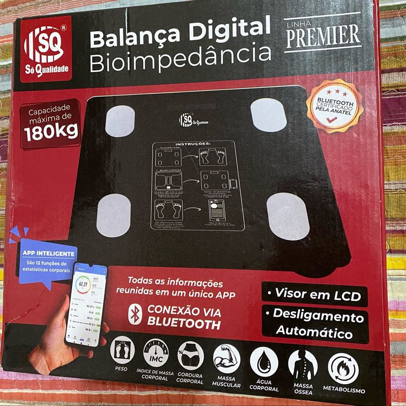 Balança Digital Bioimpedância Com Aplicativo Bluetooth 180kg