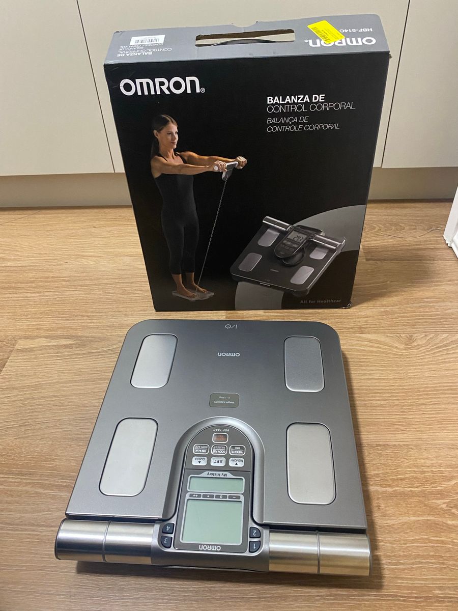 Balança Digital de Bioimpedância de Corpo Inteiro Hbf-514 Omron ...