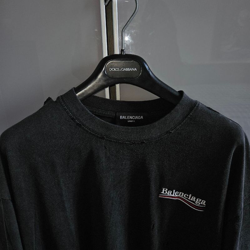 Balenciaga Washed Destroyed Collection Shirt | Camiseta Masculina