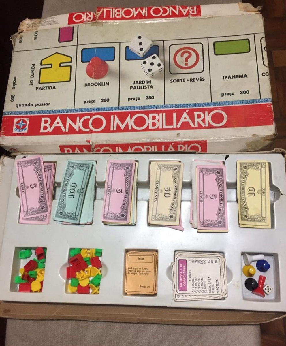 Antigo Jogo Banco Imobiliário Anos 90 Conservadíssimo! Disponível Novamente  para Venda., Jogo de Tabuleiro Estrela Usado 37589697