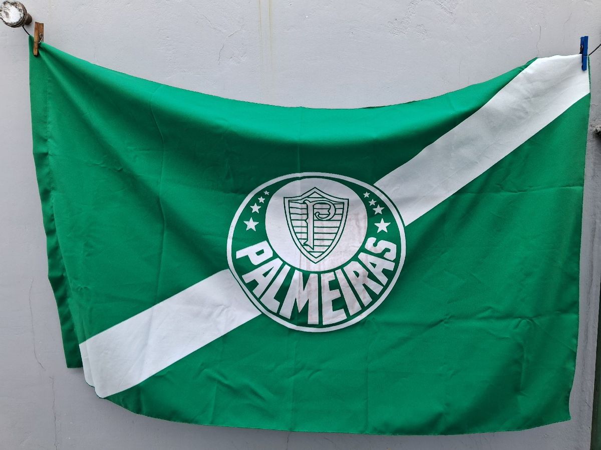 Bandeira do Palmeiras Grande 1,38 X 87 Metros Tecido Grosso Porta ...