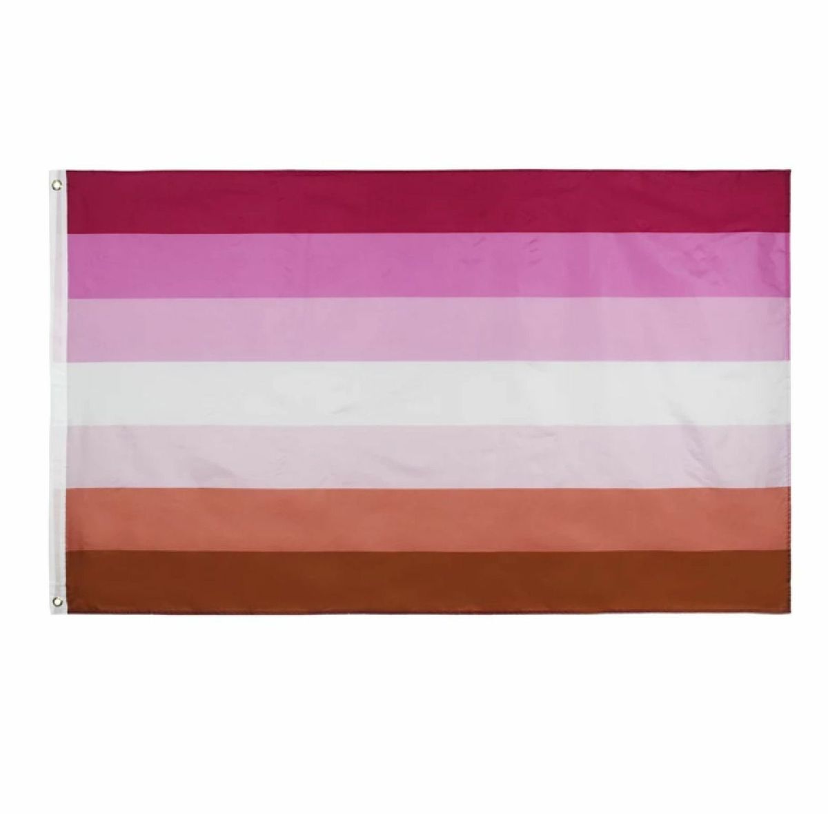 Bandiera Arcobaleno Simbolo Donna Lesbica, 150x90 Cm, Poliestere 100D, Con Occhielli Metallici
