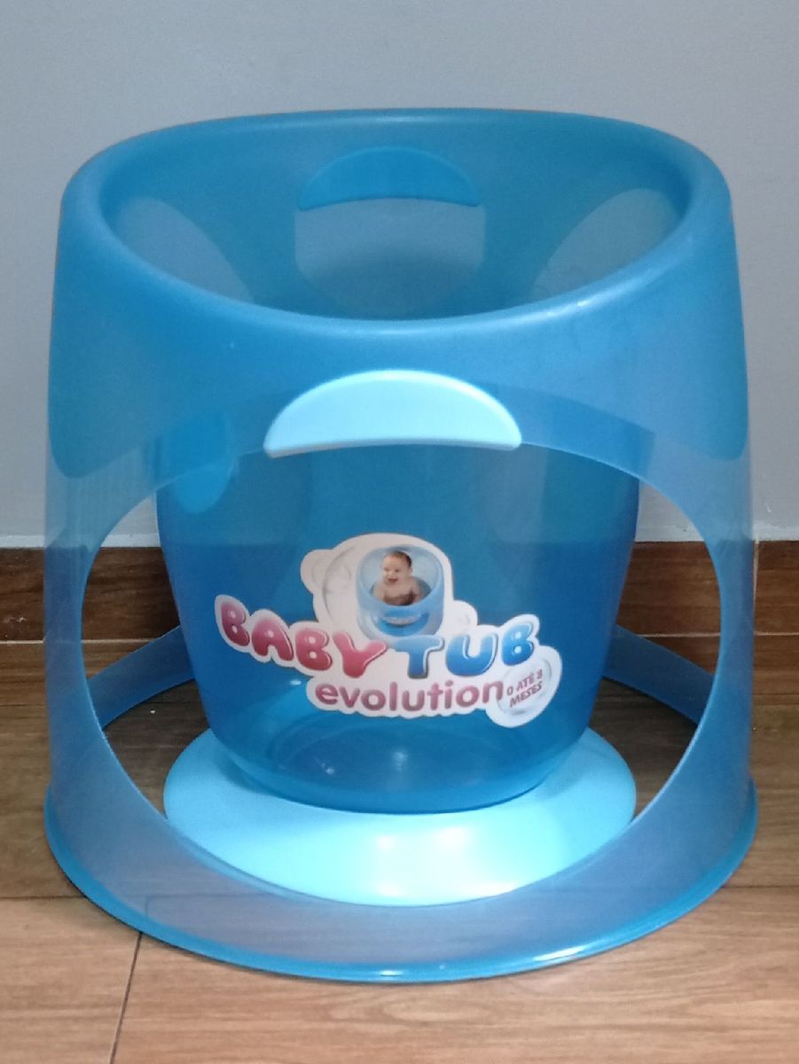 Banheira Ofurô Baby Tub Evolution Azul 0 a 8 Meses Item Infantil Baby