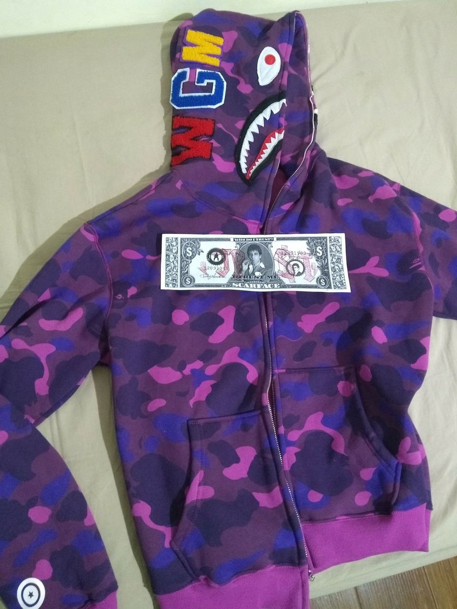 moletom bape roxo