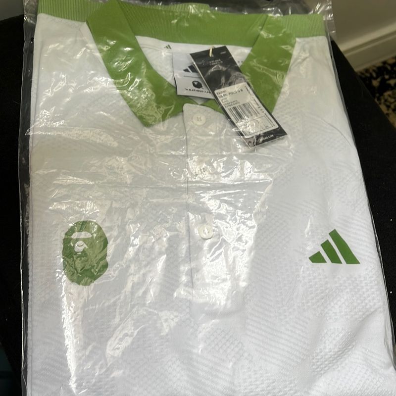 Bape X Adidas Camisa Polo Golf White | Adidas Nunca Usado 96944716