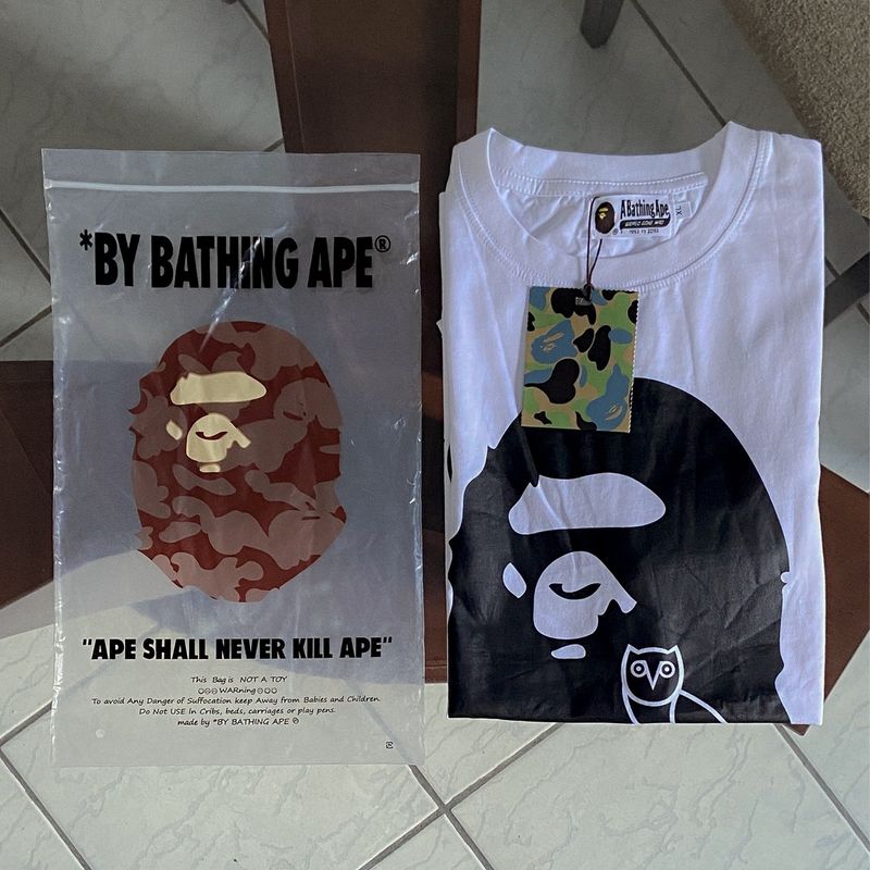 Bape X Ovo Ape Head Tee | A Bathing Ape Nunca Usado 101087800 | enjoei