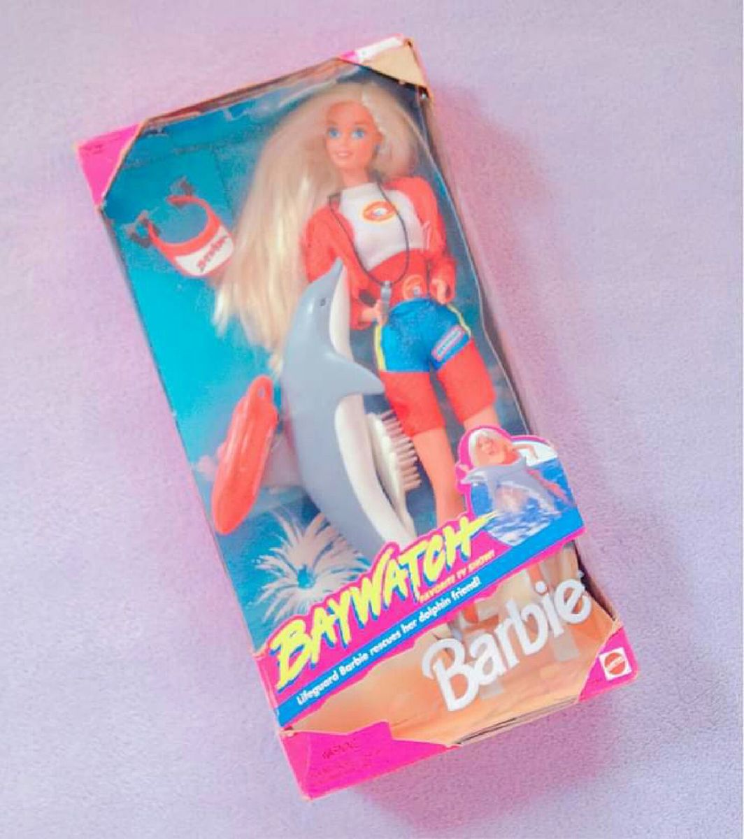 Lot VINTAGE Barbie Baywatch 1994 COMPLET - Jeep, Bateau + Barbie - Très Rare