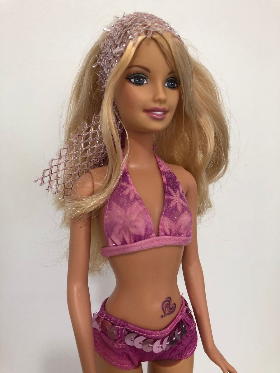 barbie beach fun playset with dolls pool and car