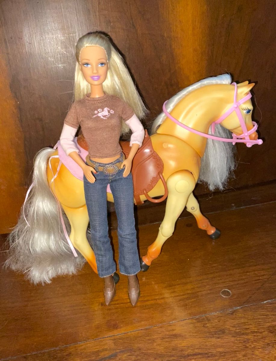 Barbie com Cavalo Que Anda | Brinquedo Barbie Usado 89617439 | enjoei