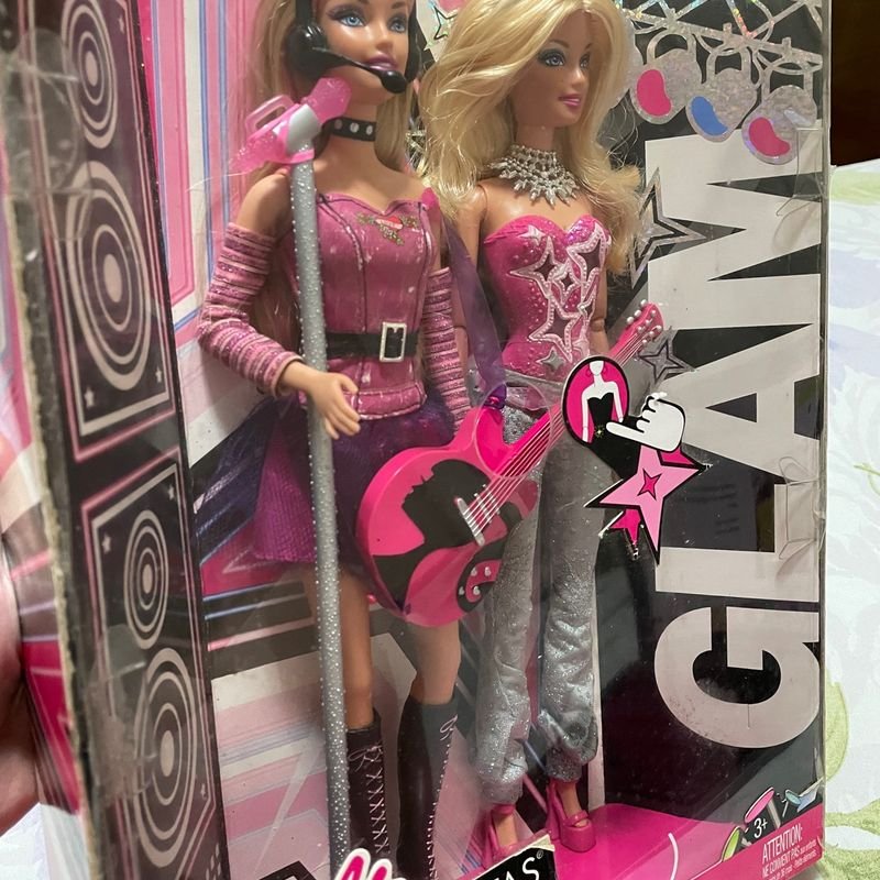 Barbie Fashionista Hollywood Divas Glam e Barbie Quero Ser Rockstar, Brinquedo Barbie Usado 89462669