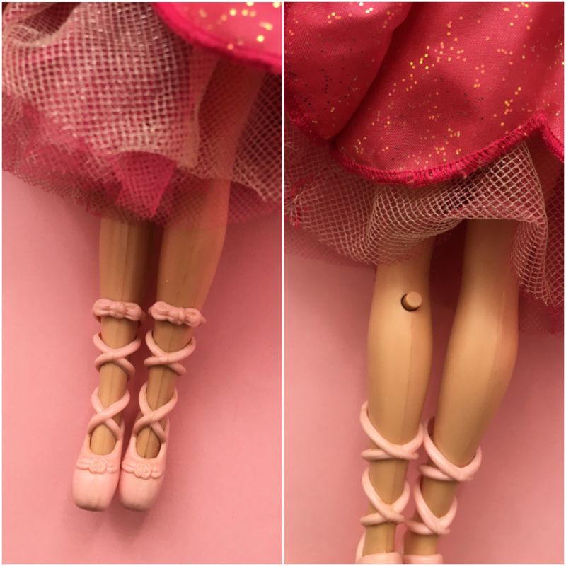 2023 nova moda sexy rosa vermelha ballet vestido para barbie