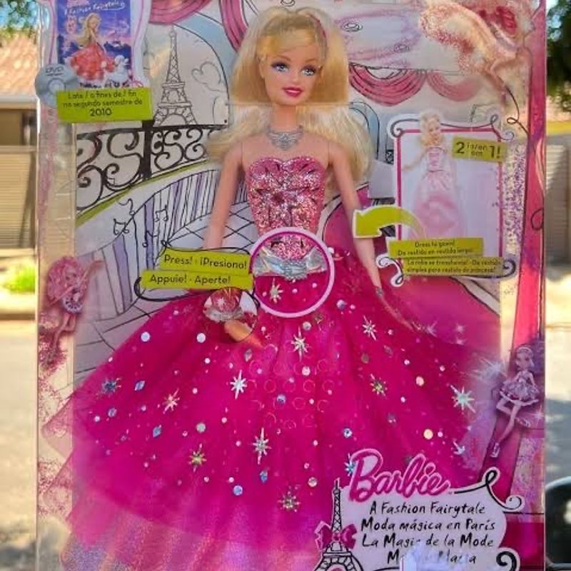 Vestido Barbie Moda e Magia Mattel Original