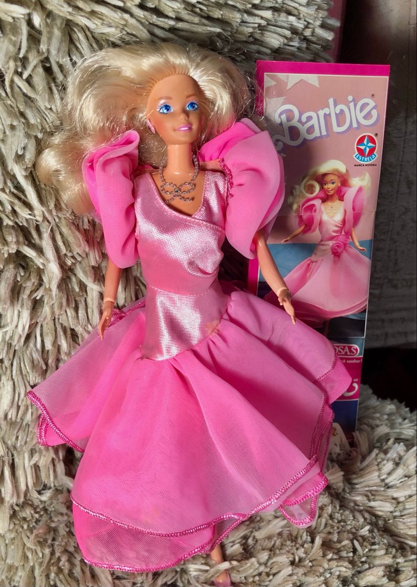 Barbie Original Estrela Estilo Rosas Anos 80/90 Produto