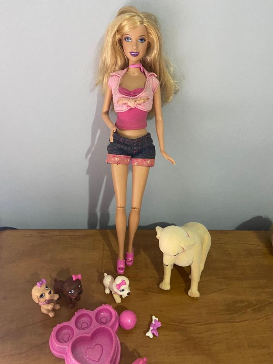 Barbie Pets Labradora e Seus Filhotes Barbie com Cachorro