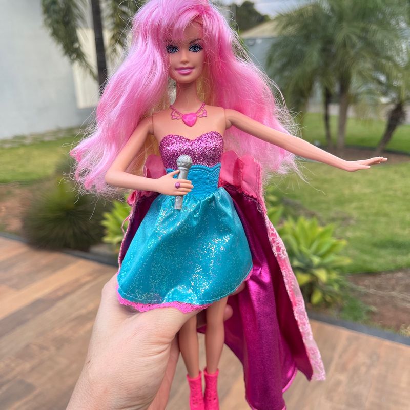 Barbie a Princesa Pop Star ( Canta 2 Músicas ), Brinquedo Barbie Usado  91362588