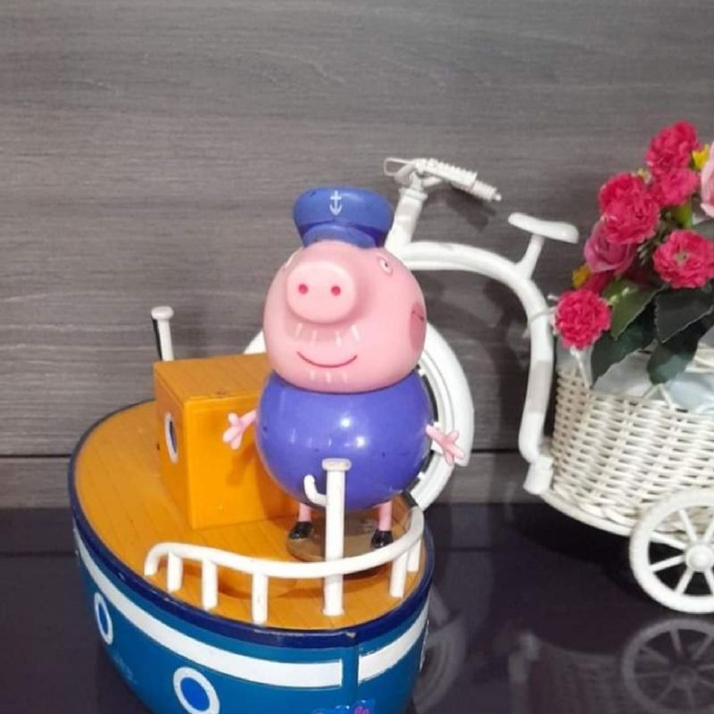 Brinquedo desenho peppa pig barco do vovo pig