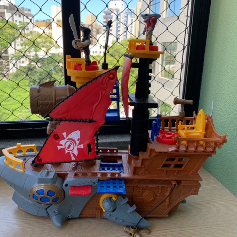 Barco Tubarão Imaginext Barco Pirata Tubarão Imaginext Brinquedo