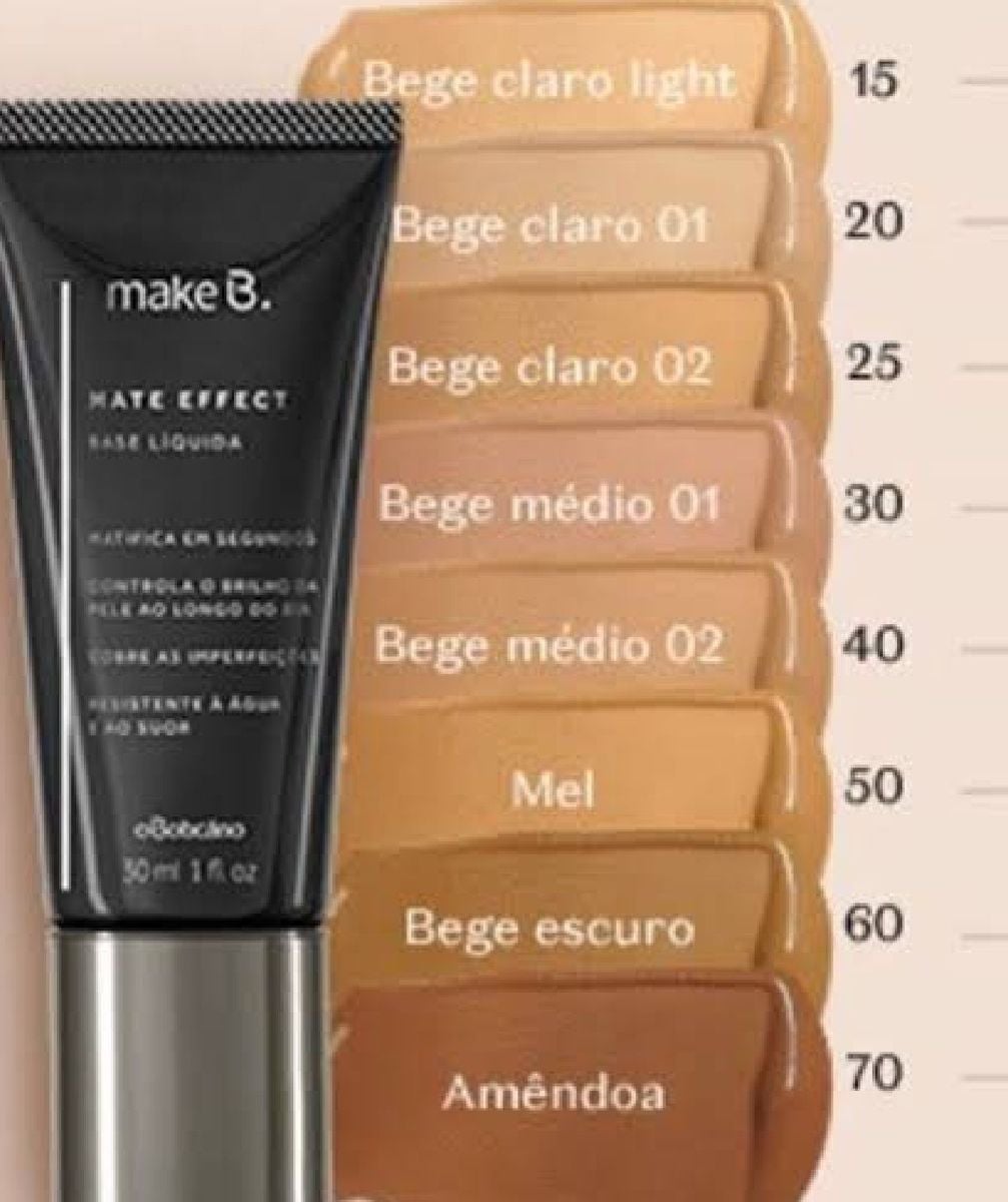 Base Líquida Make B O Boticário Mate Effect 7ml | Maquiagem Feminina O ...