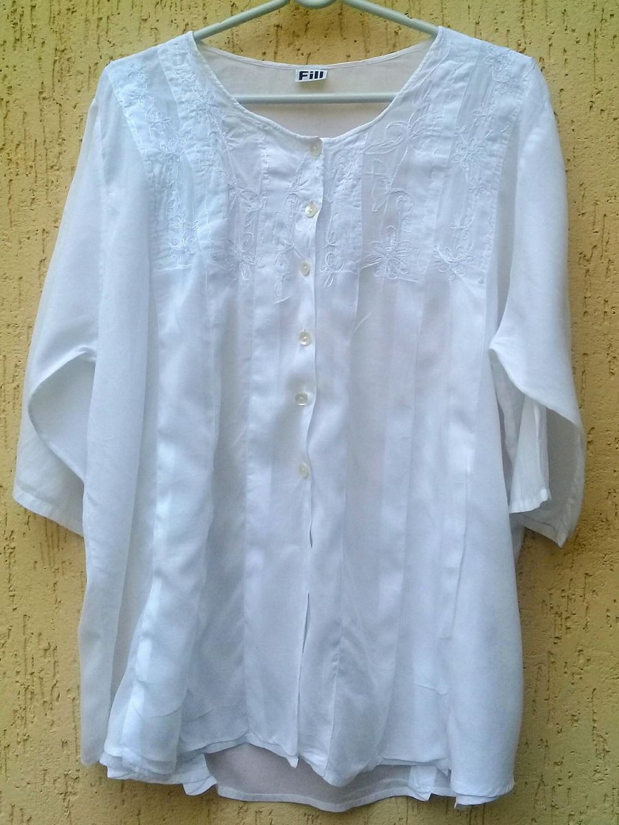 bata plus size branca