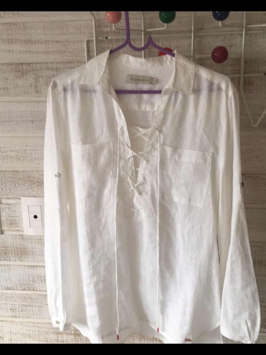 Camisa linho richards store feminina