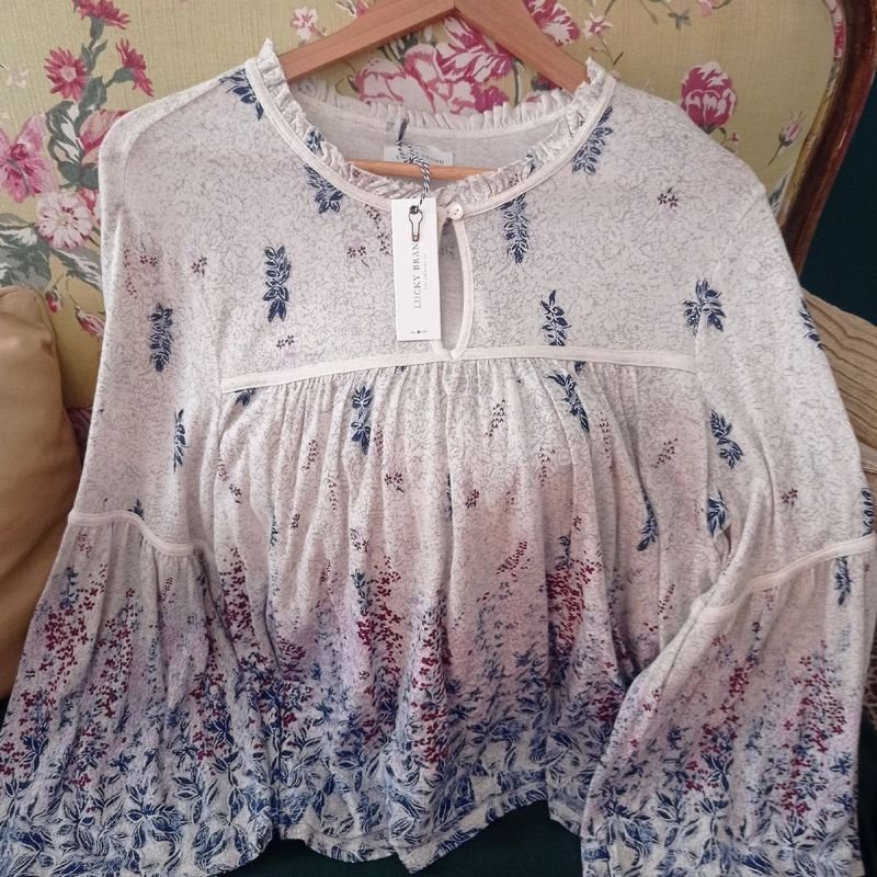 blusa estampada- lucky brand