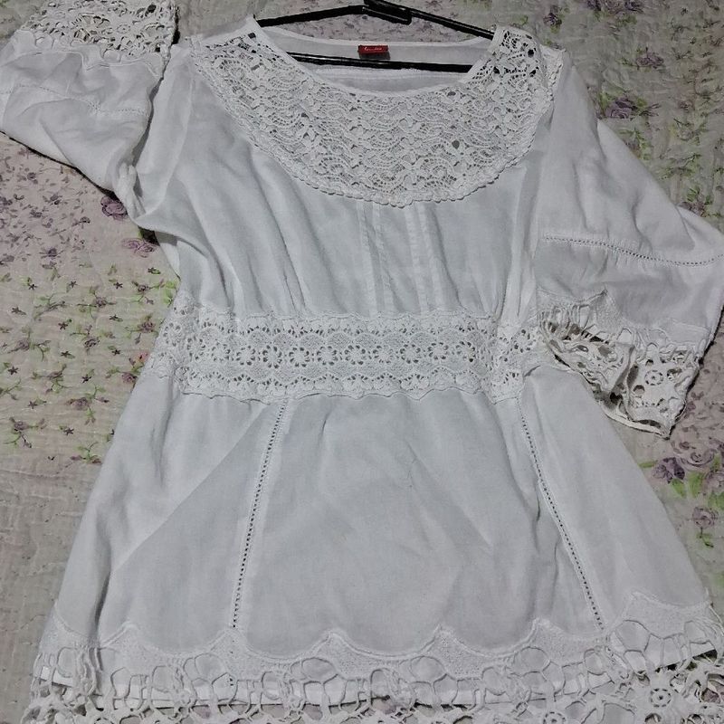 Bata Plus Size Indiana Branca Tamanho Eg Blusa Feminina India