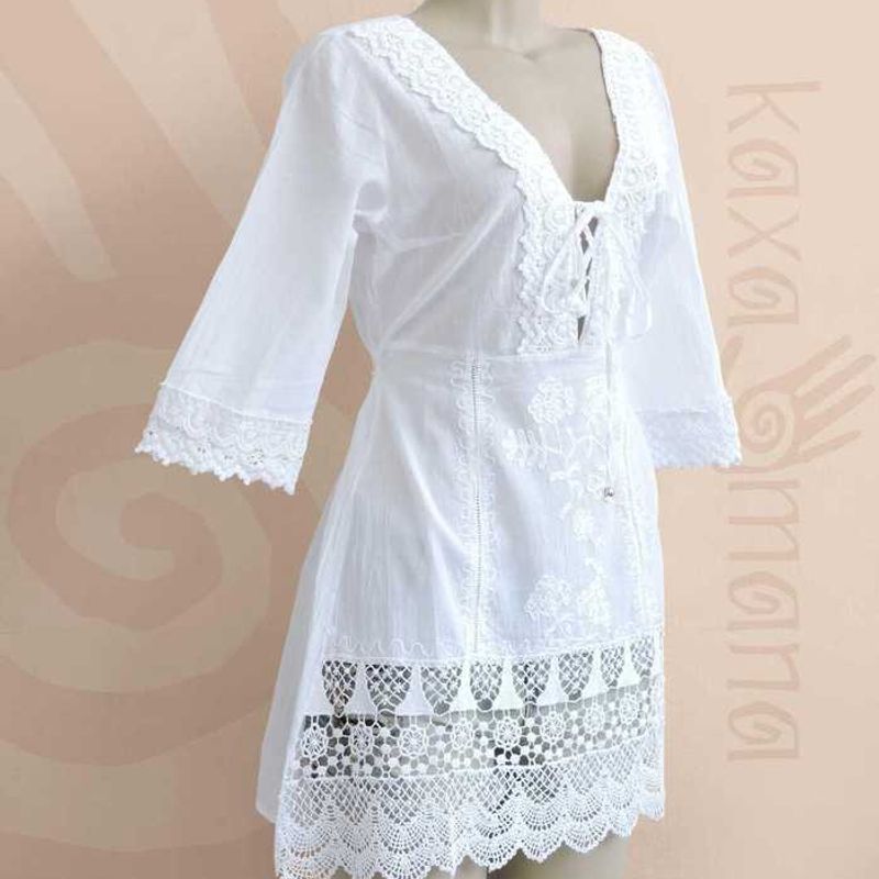 Vestido sales bata branco