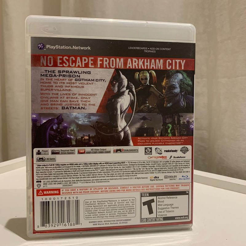 Batman: Arkham City - Edição Jogo do Ano - PS3 Midia Fisica | Lojas 99