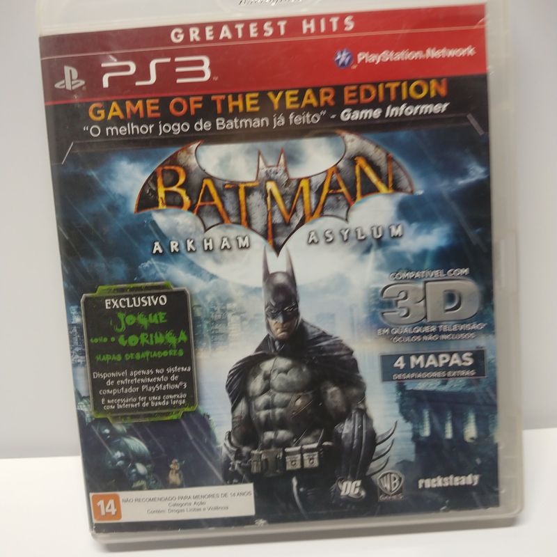 Batman Arkram Asylum Ps3, Jogo de Videogame Sony Usado 85954653