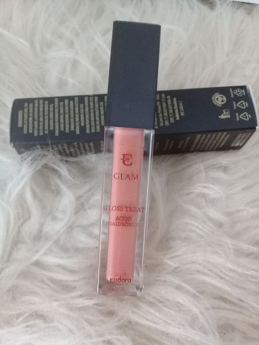 Batom Gloss Glam Treat Ácido Hialurônico E Delineador Preto Soul Eudora Maquiagem Feminina 4032