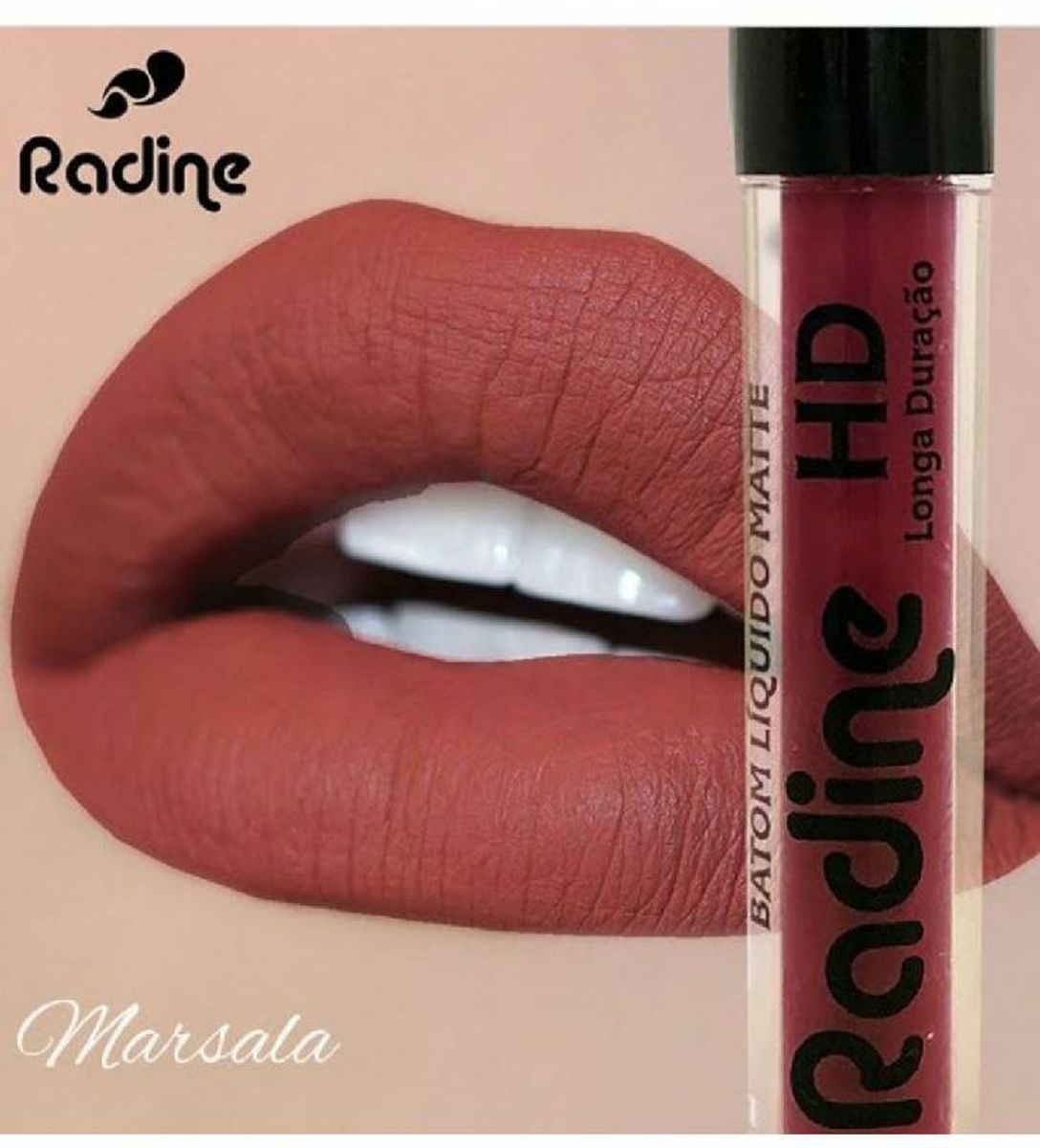 Batom Líquido Matte Longa Duração Radine Marsala | Maquiagem Feminina ...