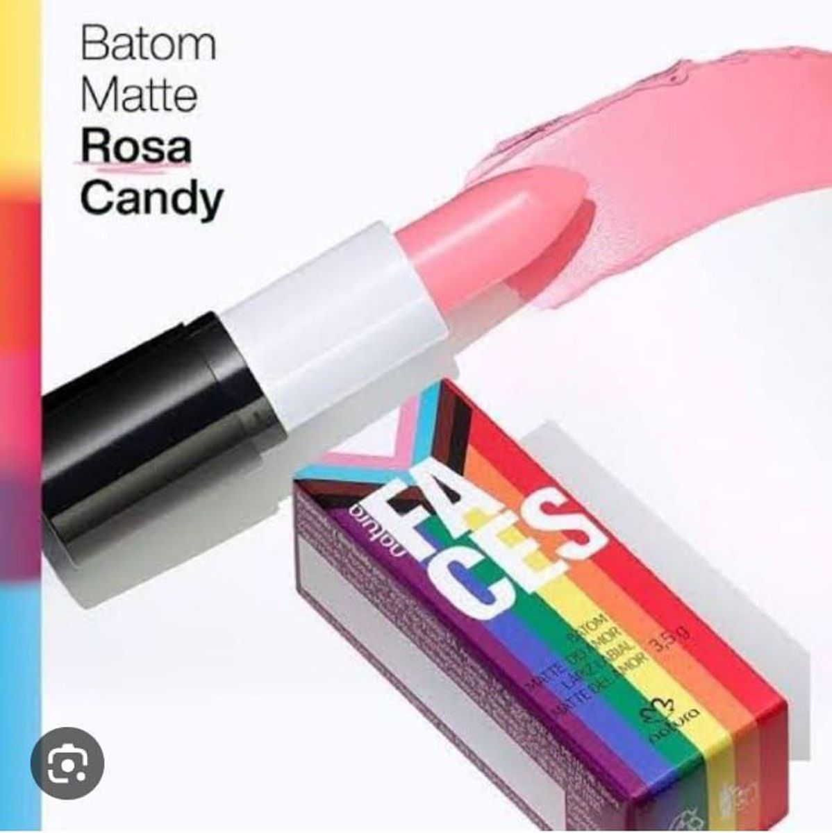Batom Matte Natura Faces Cor Rosa Candy | Maquiagem Feminina Natura ...
