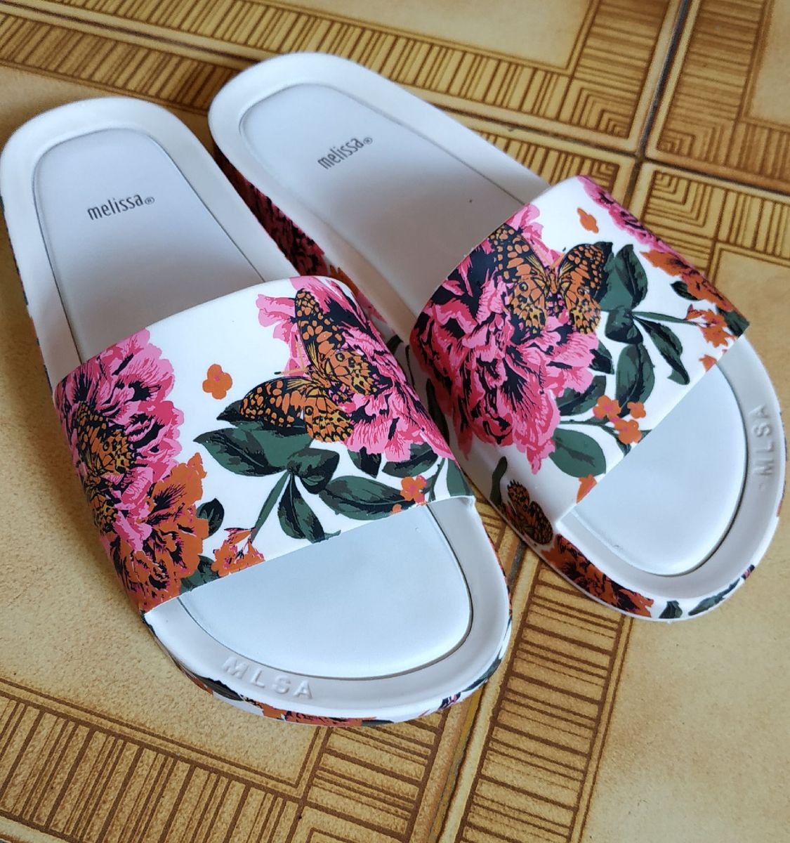 melissa beach slide floral