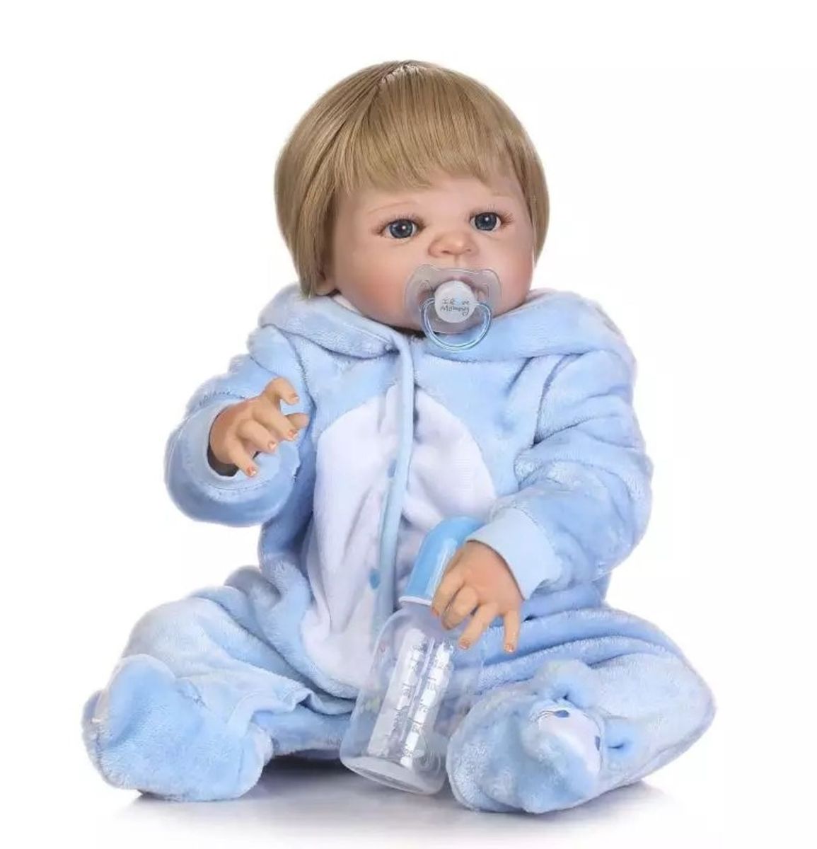 Bebe Reborn Menino Barato Loiro Olhos Azuis Silicone Pode Dar Banho Enxoval Pronta Entrega Brinquedo Bebe Reborn Menino Nunca Usado Enjoei