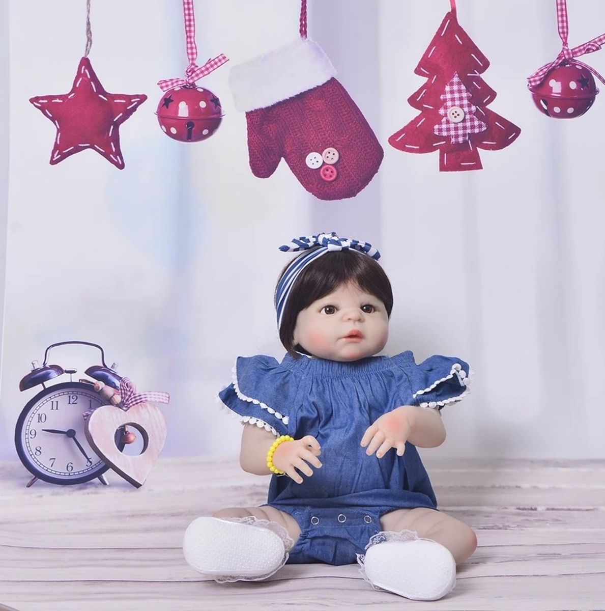 calça jeans de bebê reborn