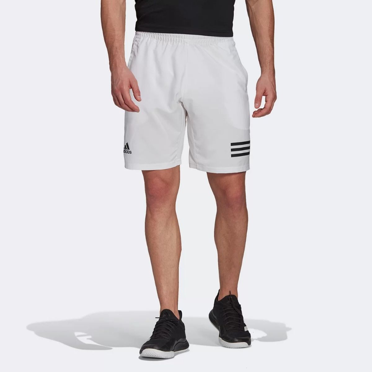 Bermuda Adidas 3S Masculina - Preto+Branco