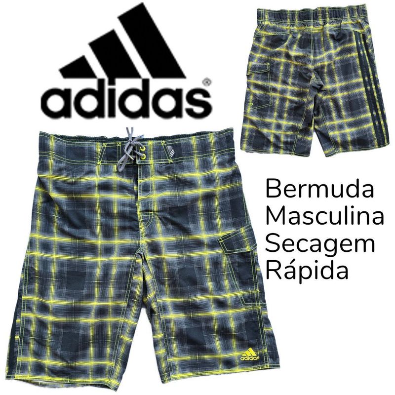 Bermuda adidas xadrez best sale